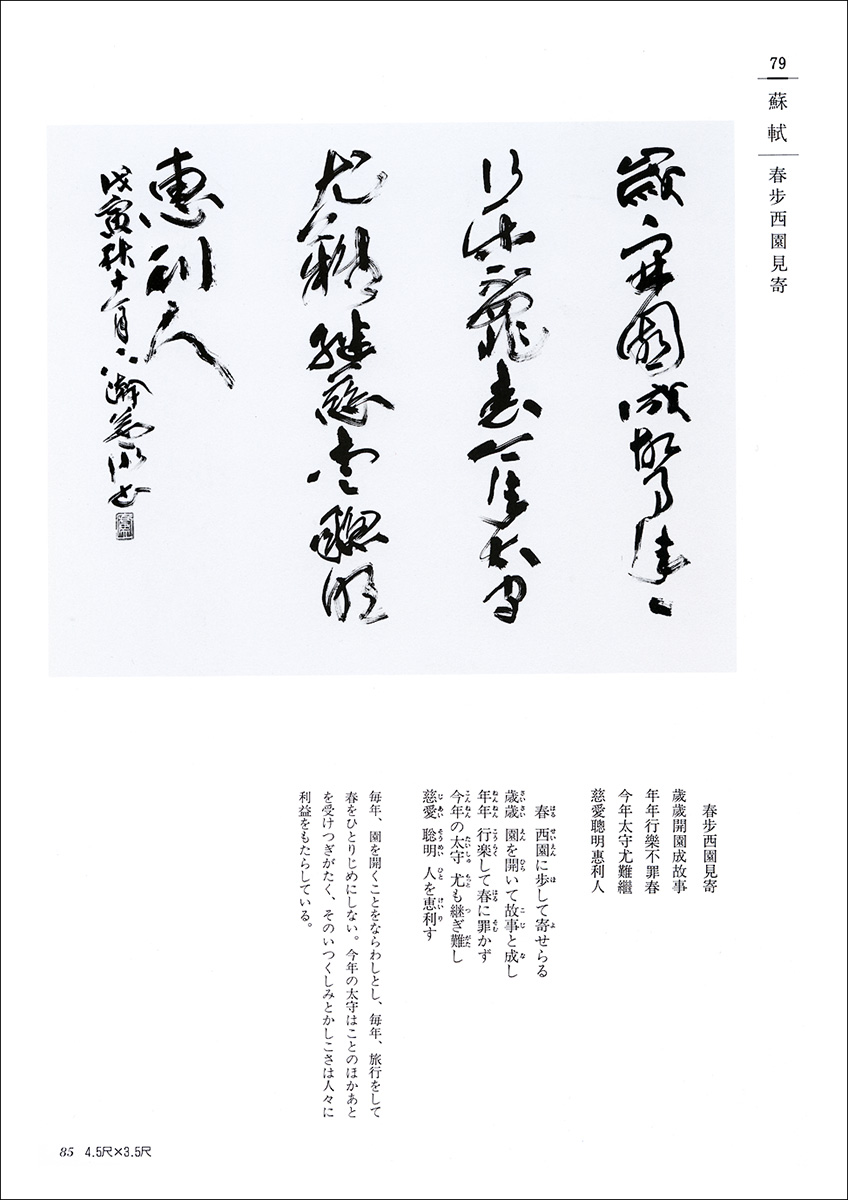 お歳暮・冬ギフト特集2024 詩歌書例100選 4：宋［蘇軾 他］ - 株式会社二玄社 和書